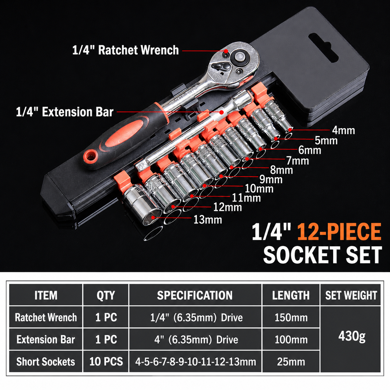 🚀 Upgrade of the tool kit available at a 50% discount 🔥400ER21MU MINI Ratchet Wrench Bit & Socket SET