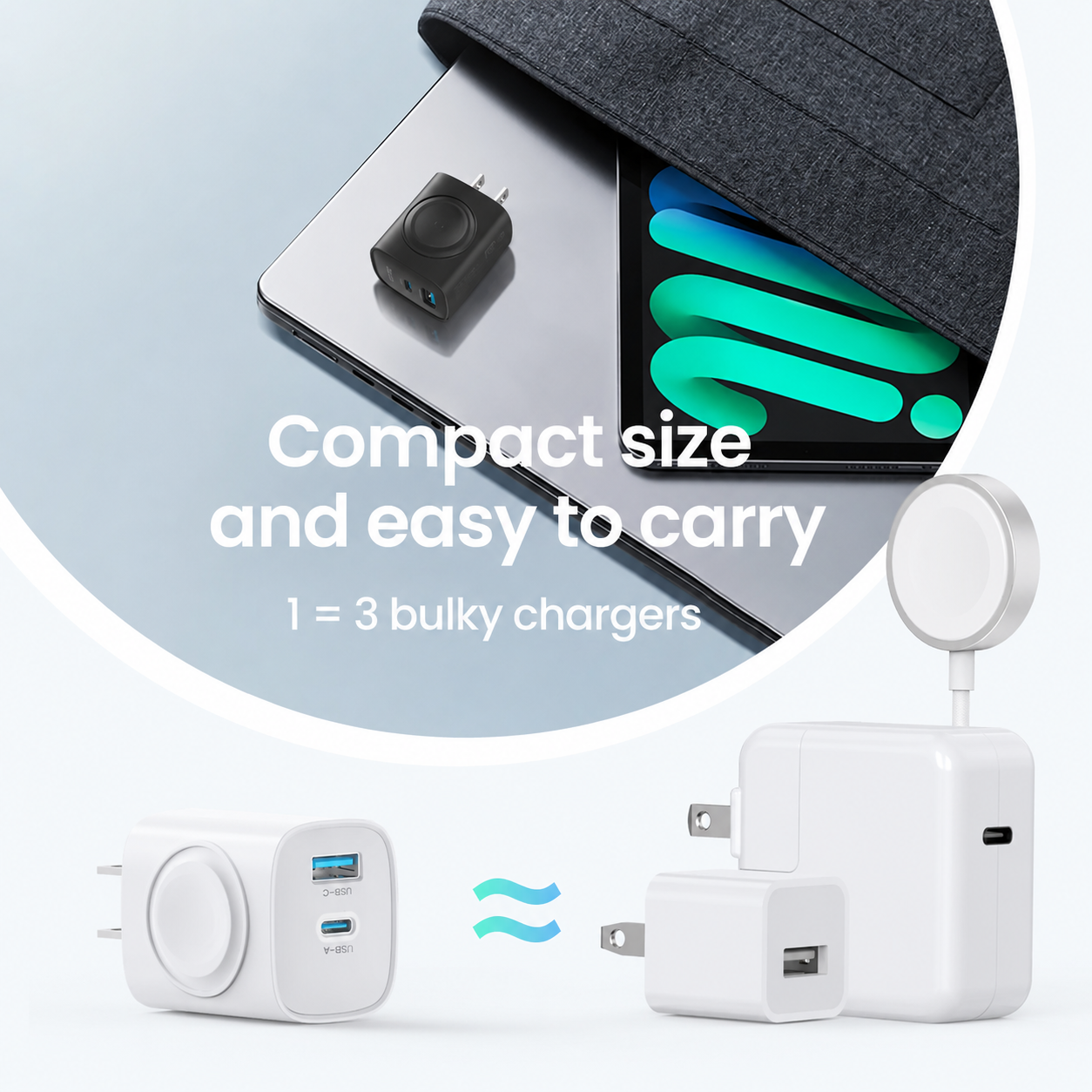 🔋 3-in-1 Magnetic Apple Watch Charger