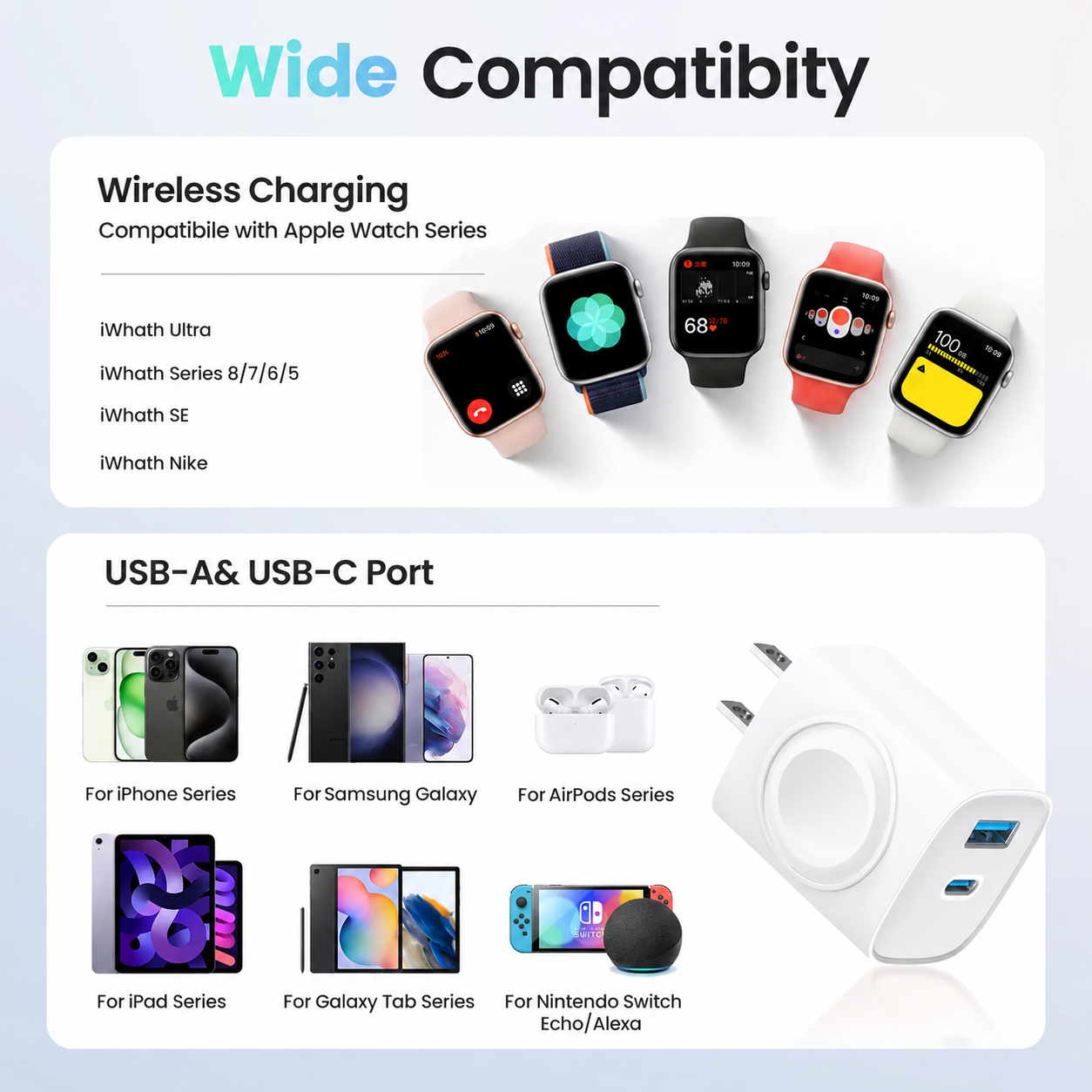 🔋 3-in-1 Magnetic Apple Watch Charger