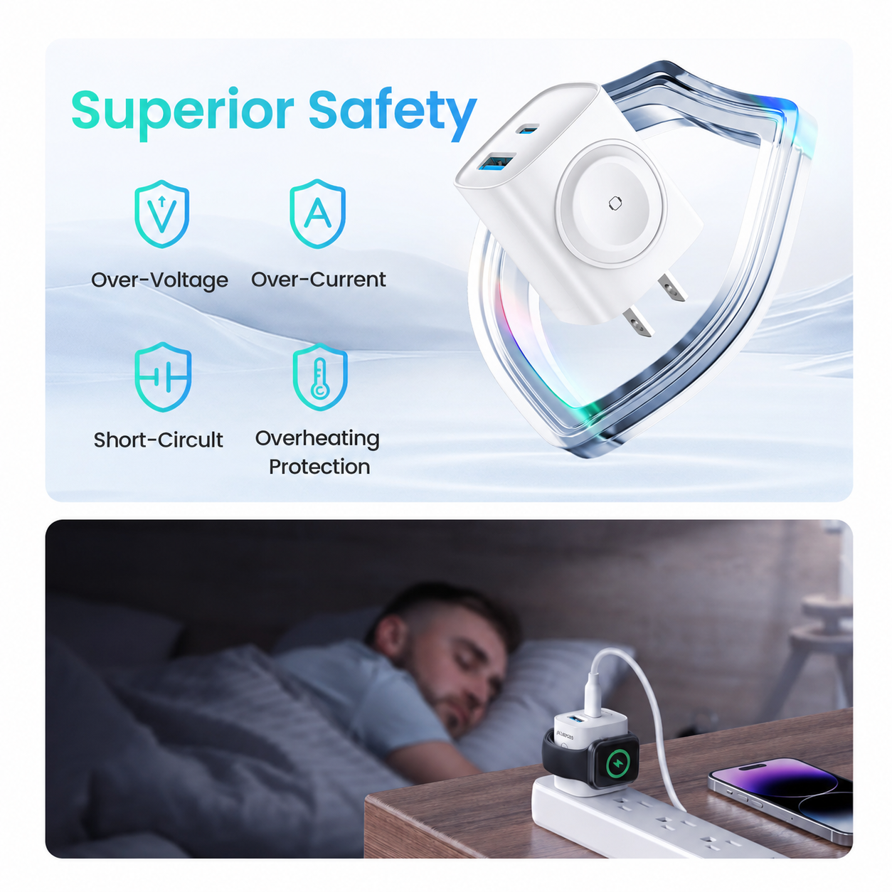 🔋 3-in-1 Magnetic Apple Watch Charger