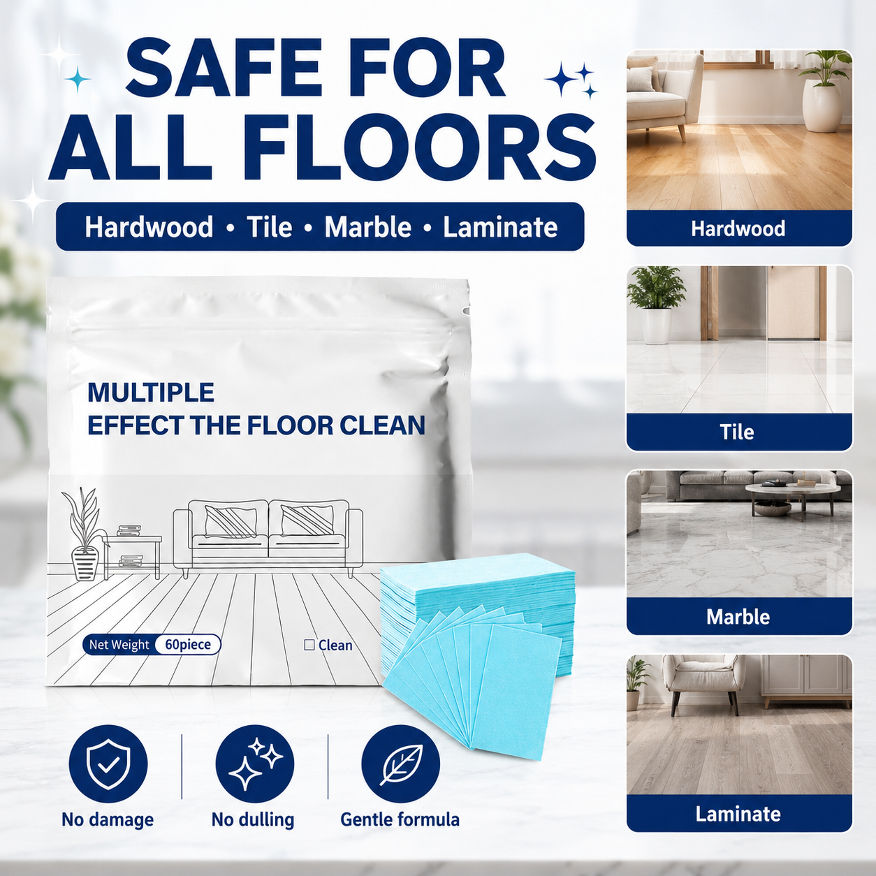 💥 Multi-Effect Floor Cleaning Tablets | Fast Dissolving & No-Rinse Formula