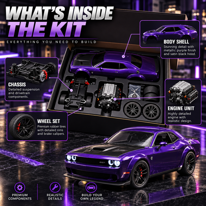 🏎️ Premium DIY Muscle Car Model Kit – Build, Display & Collect 🔧