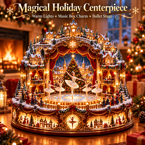 🔥LAST DAY 49% OFF🧑‍🩰 Christmas Eve Ballet Theater™ – Magical Lighted Winter Village Centerpiece