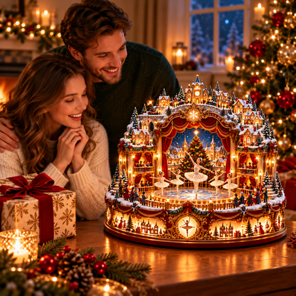 🔥LAST DAY 49% OFF🧑‍🩰 Christmas Eve Ballet Theater™ – Magical Lighted Winter Village Centerpiece