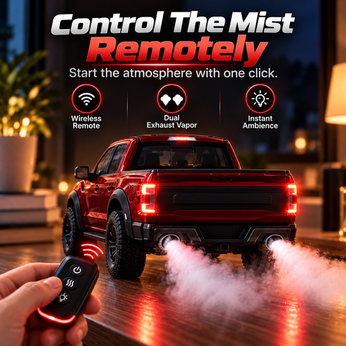 🚘 Pickup Truck Mist Diffuser – Dual Exhaust & Remote Control