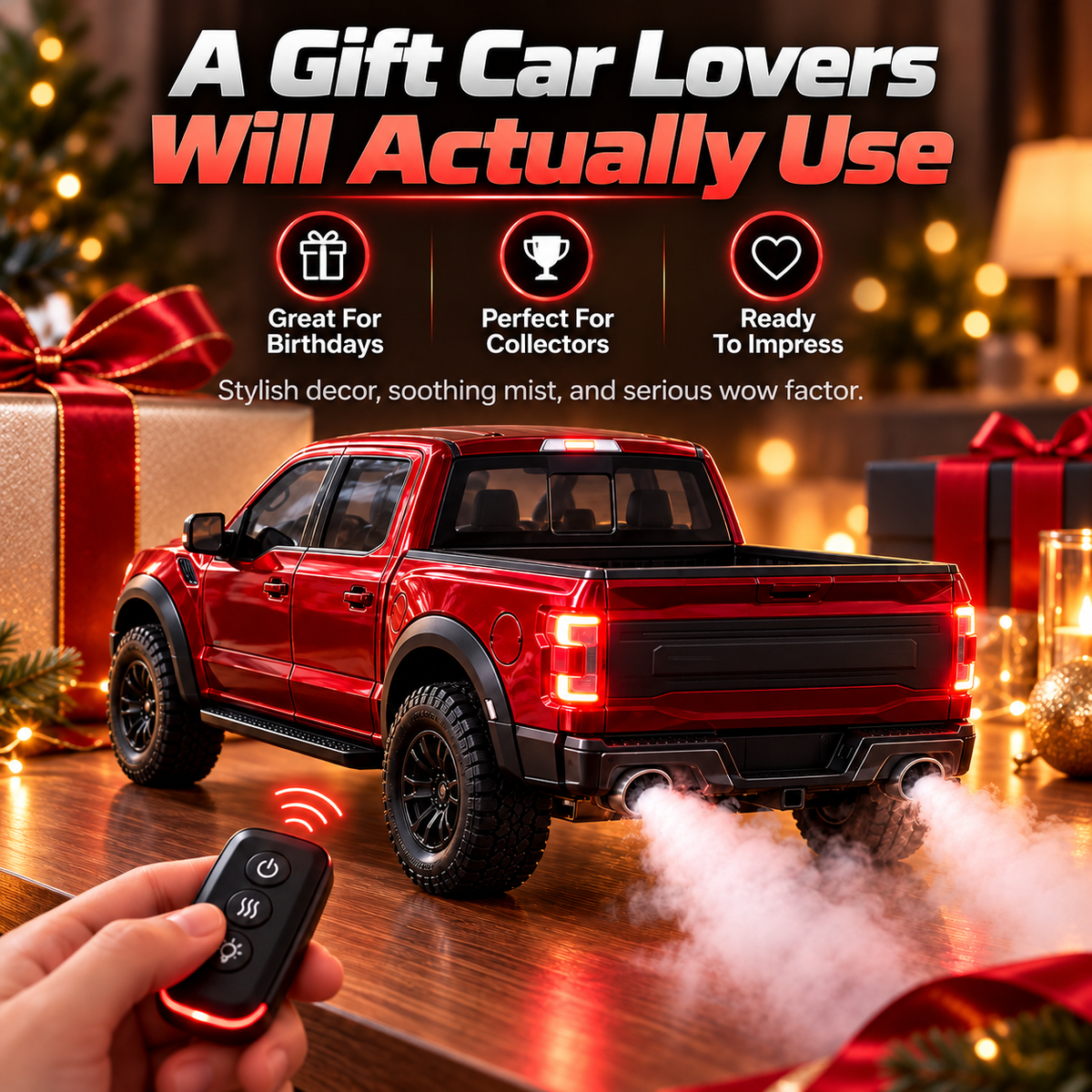 🚘 Pickup Truck Mist Diffuser – Dual Exhaust & Remote Control