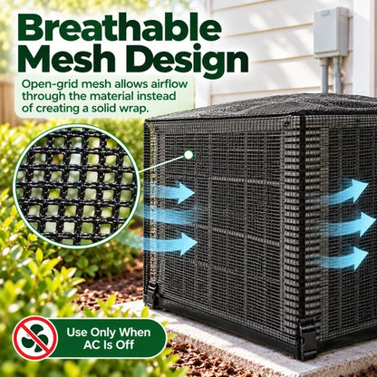 Outdoor AC Mesh Cover – Leaf & Debris Guard