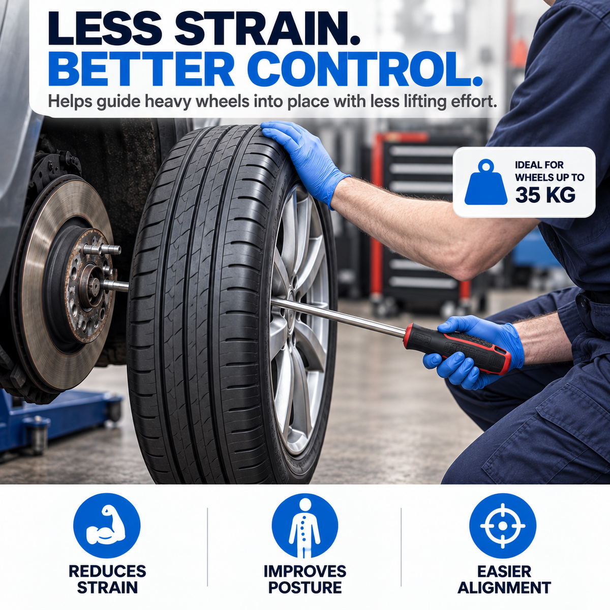 🚗 50% OFF Wheel Alignment Tool – Heavy Duty Tire Mounting & Hub Positioning Assistant