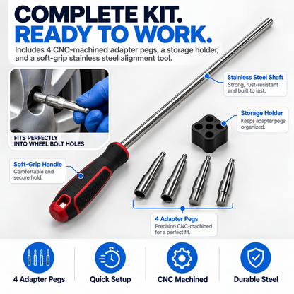🚗 50% OFF Wheel Alignment Tool – Heavy Duty Tire Mounting & Hub Positioning Assistant