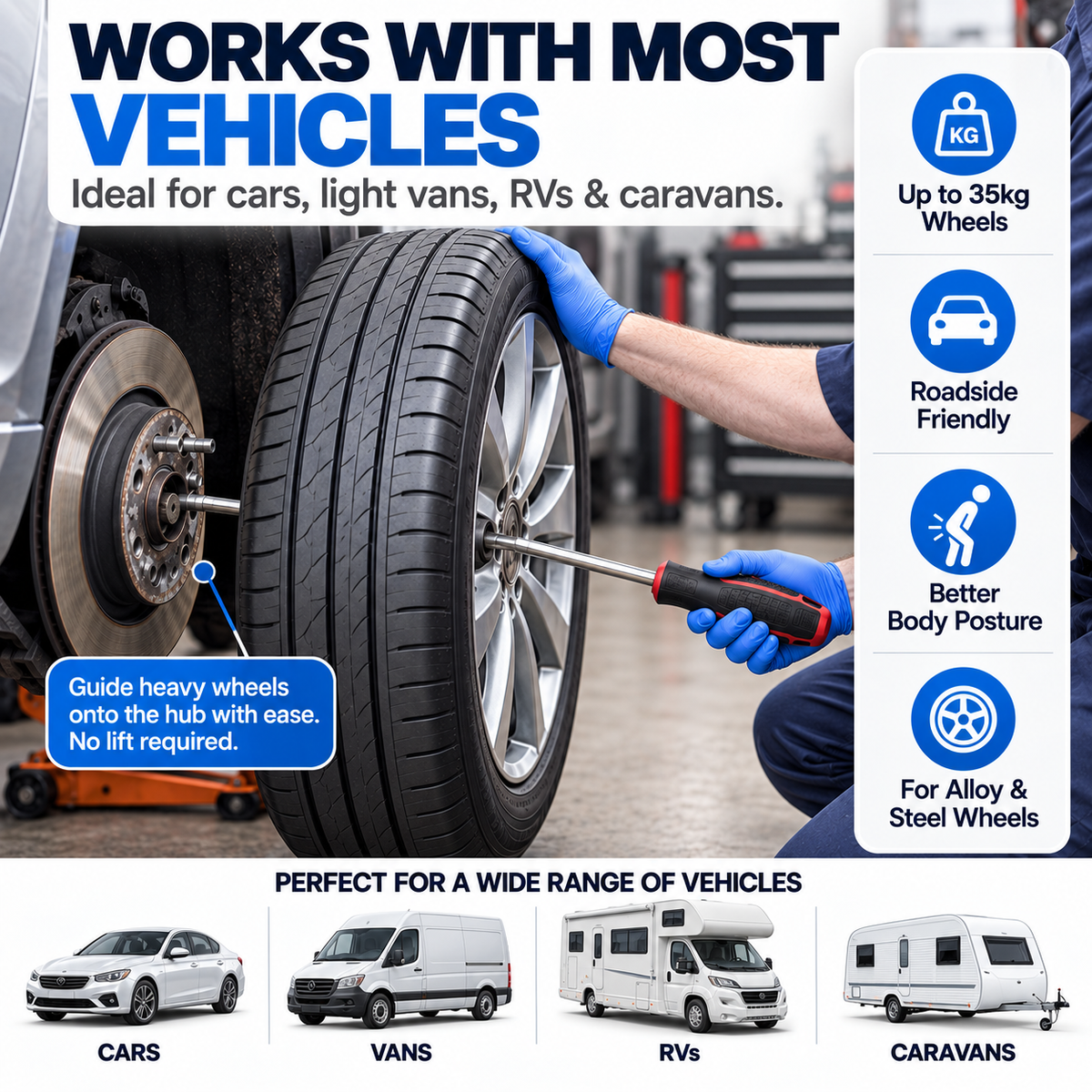 🚗 50% OFF Wheel Alignment Tool – Heavy Duty Tire Mounting & Hub Positioning Assistant