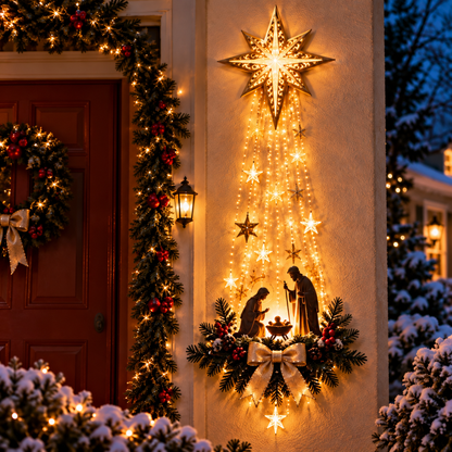 🔥Last Day 49% Off✝️Jesus, Angel & Nativity Lighted Wall Light Décor