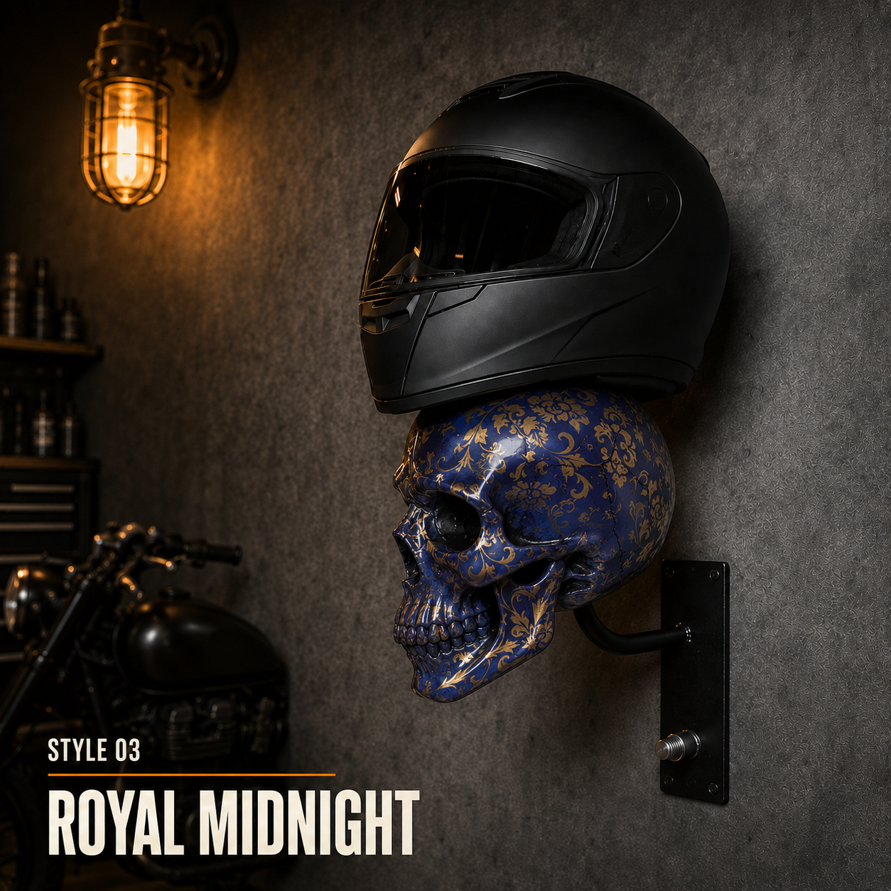 🏍️ 50% OFF Skull Helmet & Riding Gear Wall Rack 💀