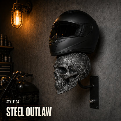 🏍️ 50% OFF Skull Helmet & Riding Gear Wall Rack 💀