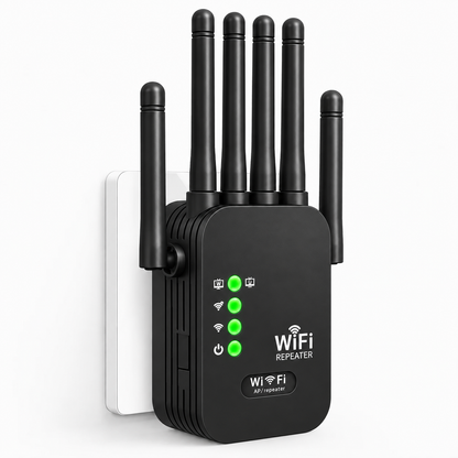 Whole-Home WiFi Extender – Up to 9,800 Sq Ft Coverage with 6 External Antennas