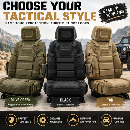 🚙Rugged MOLLE Truck Seat Cover – Tactical Storage, Seat Protection & All‑Day Comfort