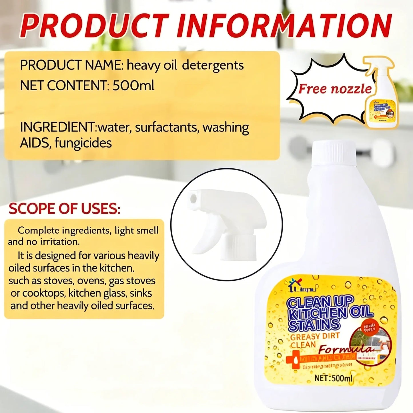 🔥 50% Off! 🫧 Powerful Kitchen Degreaser Spray