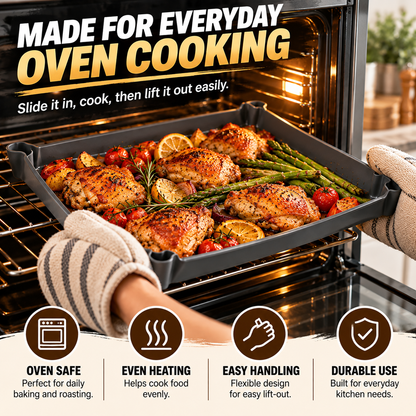 🔥Last Day 50%🔥Flexible Non-Stick Baking Tray – Easy Food Release, Less Mess & Effortless Cleanup 🍗
