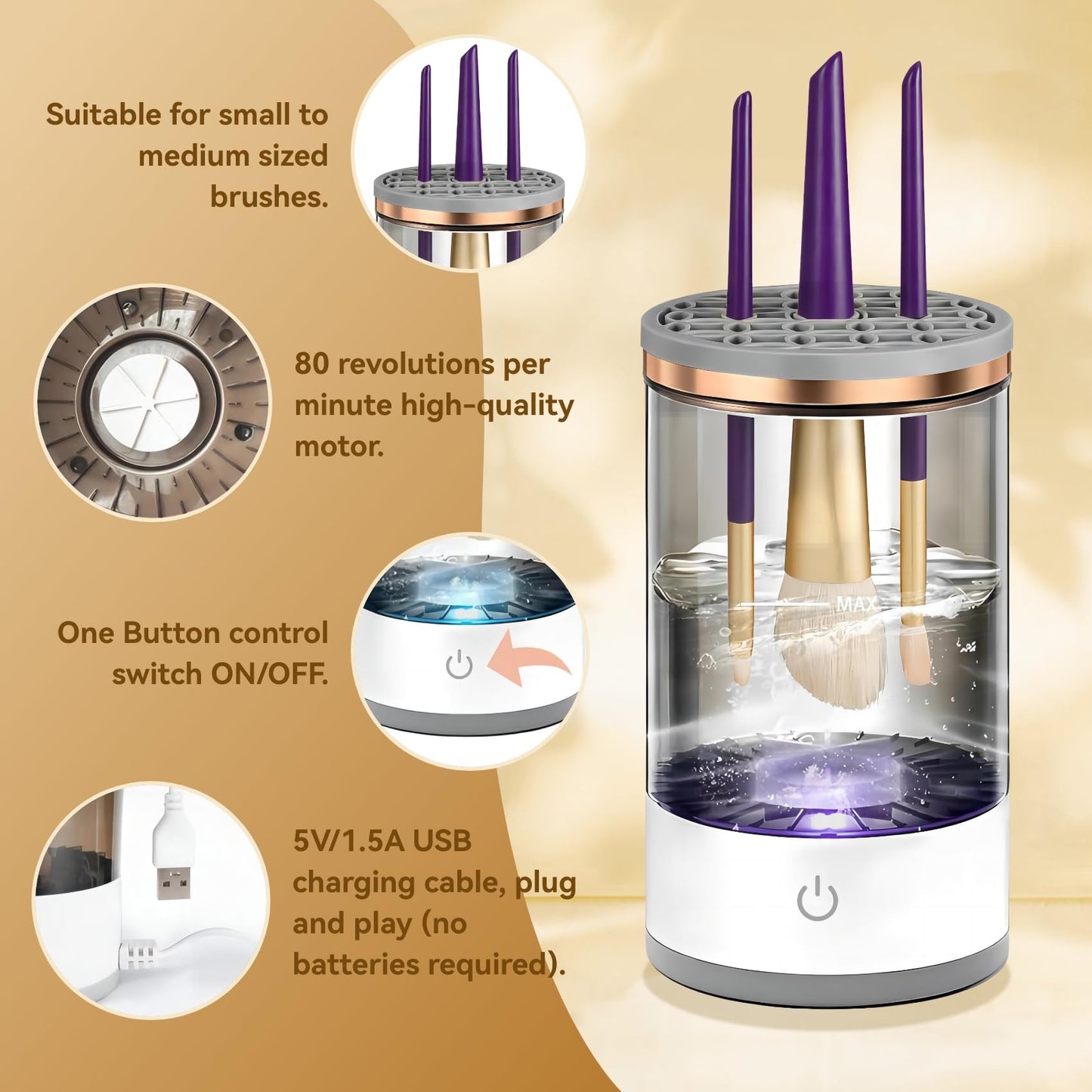 Brushblast Pro™ | Automatic Makeup Brush Cleaner & Dryer ✨