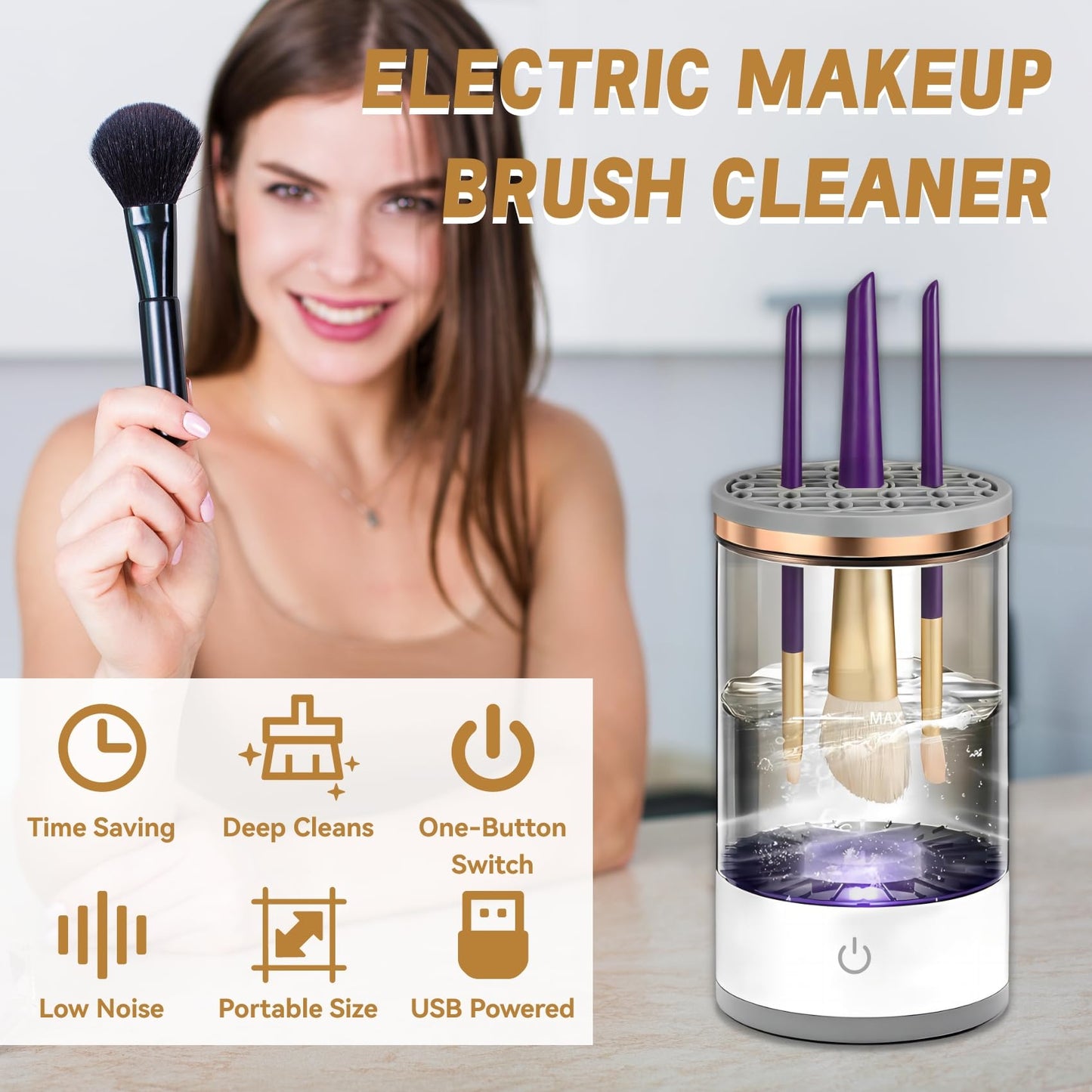 Brushblast Pro™ | Automatic Makeup Brush Cleaner & Dryer ✨