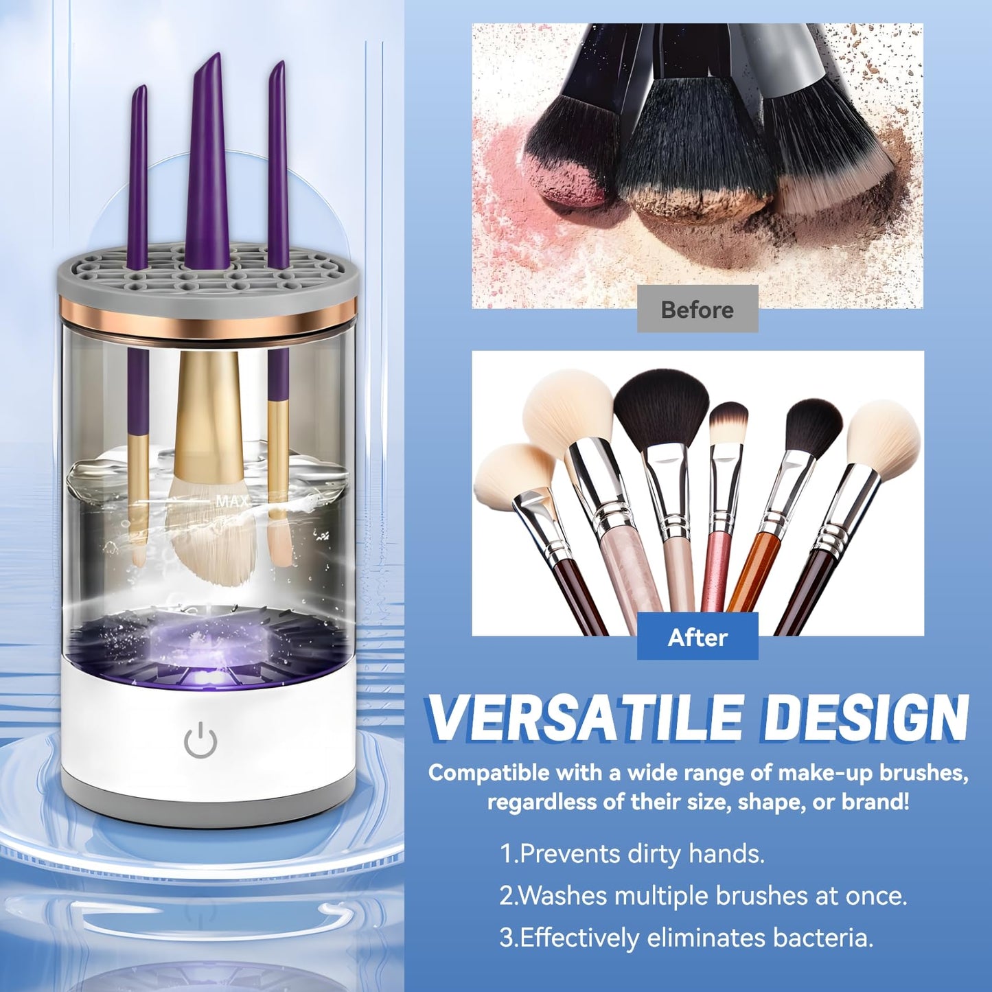 Brushblast Pro™ | Automatic Makeup Brush Cleaner & Dryer ✨