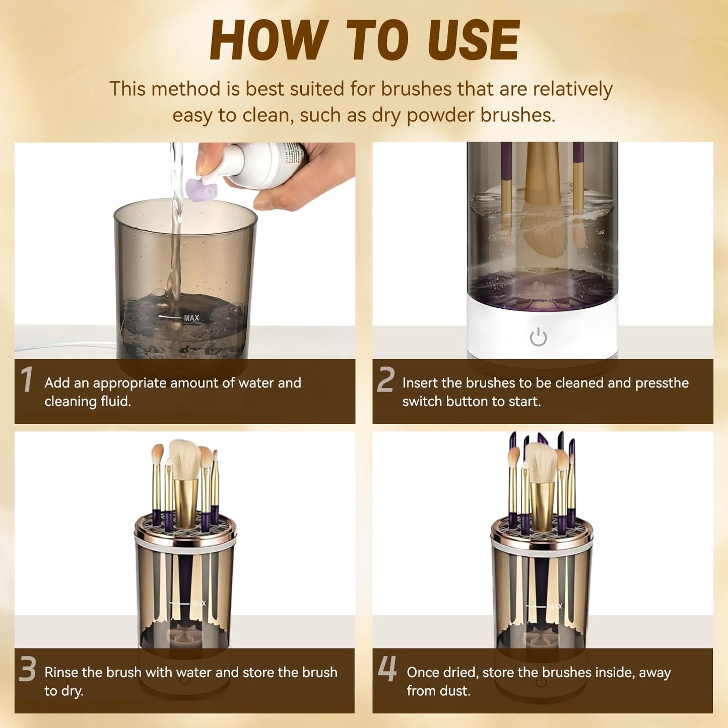 Brushblast Pro™ | Automatic Makeup Brush Cleaner & Dryer ✨