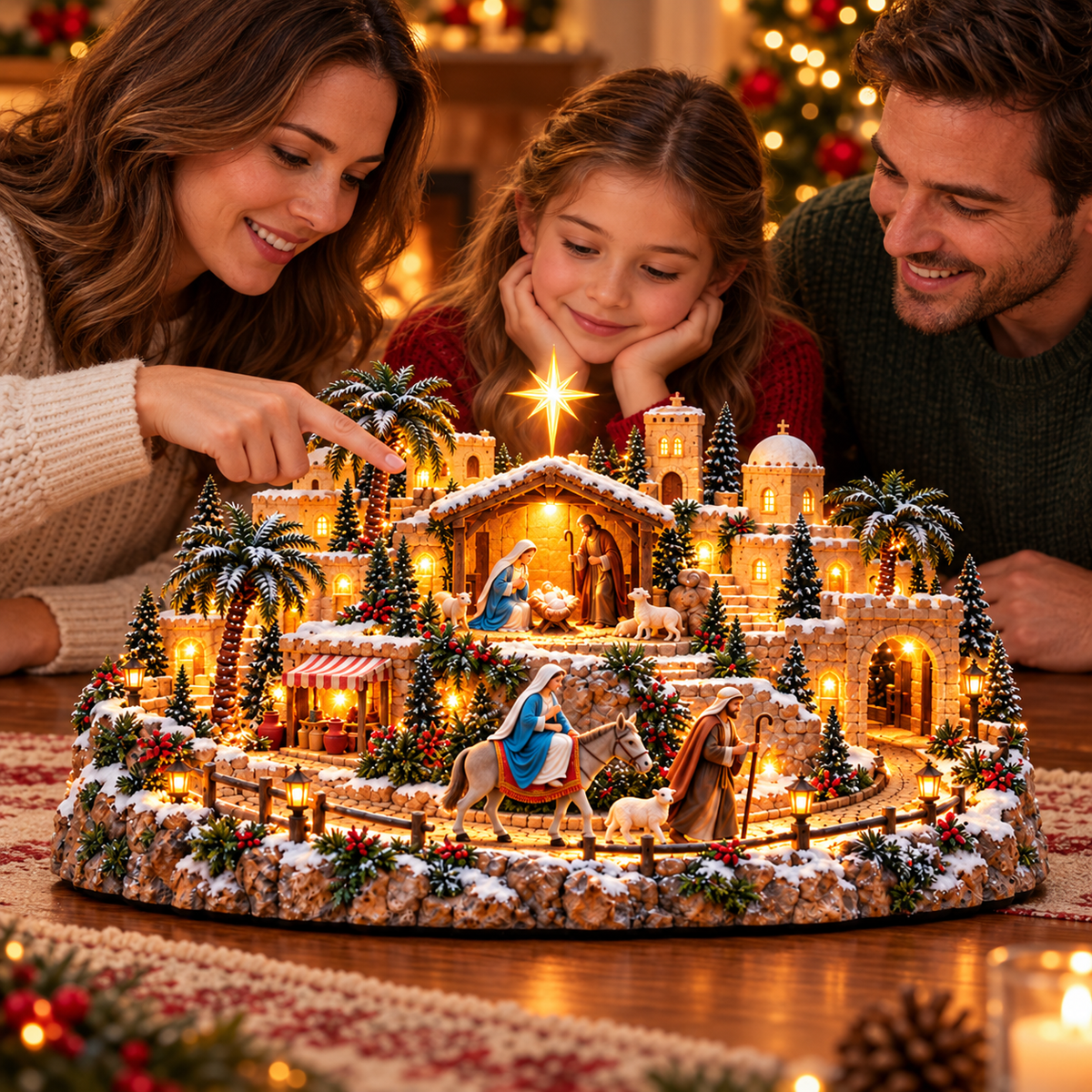 🔥Last Day 50%✝️🌙 Road to Bethlehem™ | Lighted Holy Journey Christmas Village