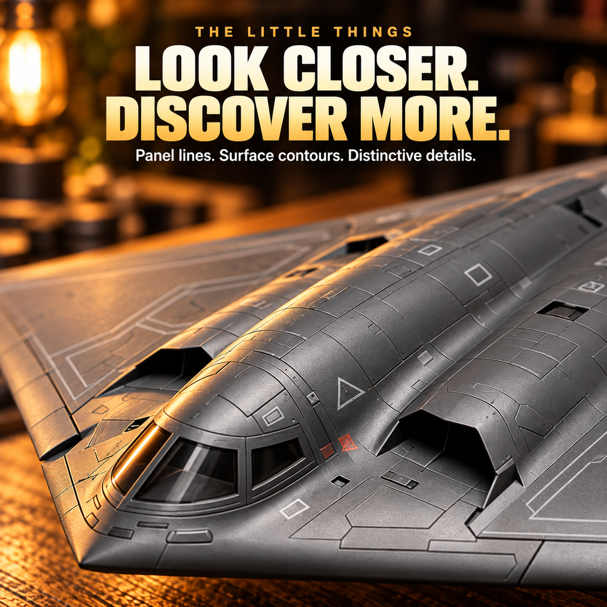 ✈️ Flying Wing Aircraft Model Kit 🔧 Graphite Gray Aviation Display