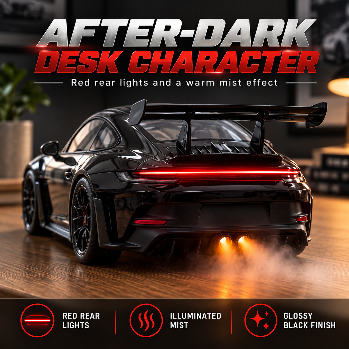 🌫️ Futuristic Car Mist Diffuser 🏁 Modern Lighting & Sleek Details