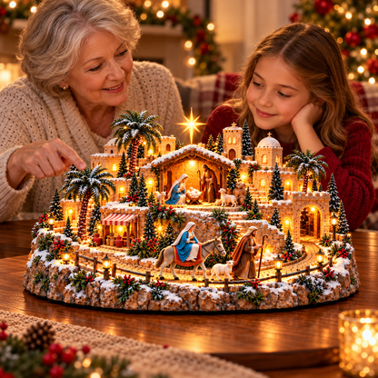 🔥Last Day 50%✝️🌙 Road to Bethlehem™ | Lighted Holy Journey Christmas Village