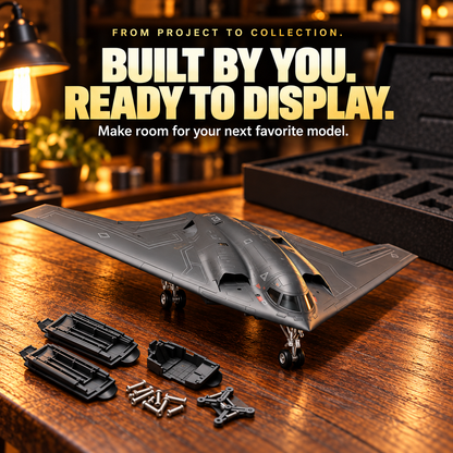 ✈️ Flying Wing Aircraft Model Kit 🔧 Graphite Gray Aviation Display