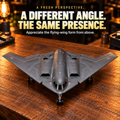 ✈️ Flying Wing Aircraft Model Kit 🔧 Graphite Gray Aviation Display