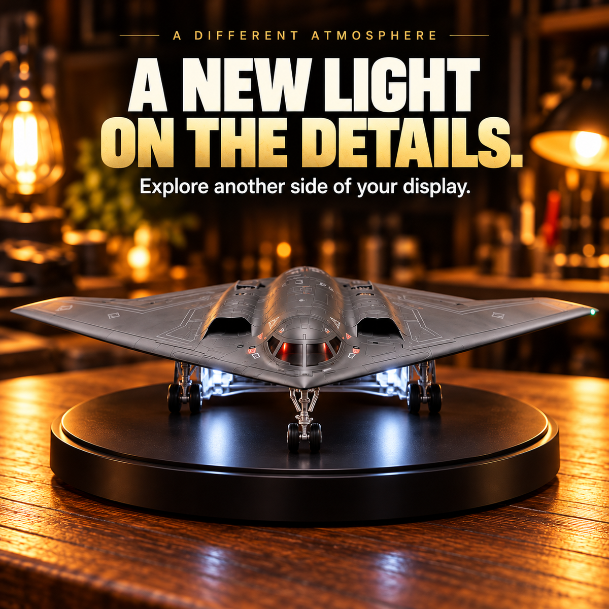 ✈️ Flying Wing Aircraft Model Kit 🔧 Graphite Gray Aviation Display