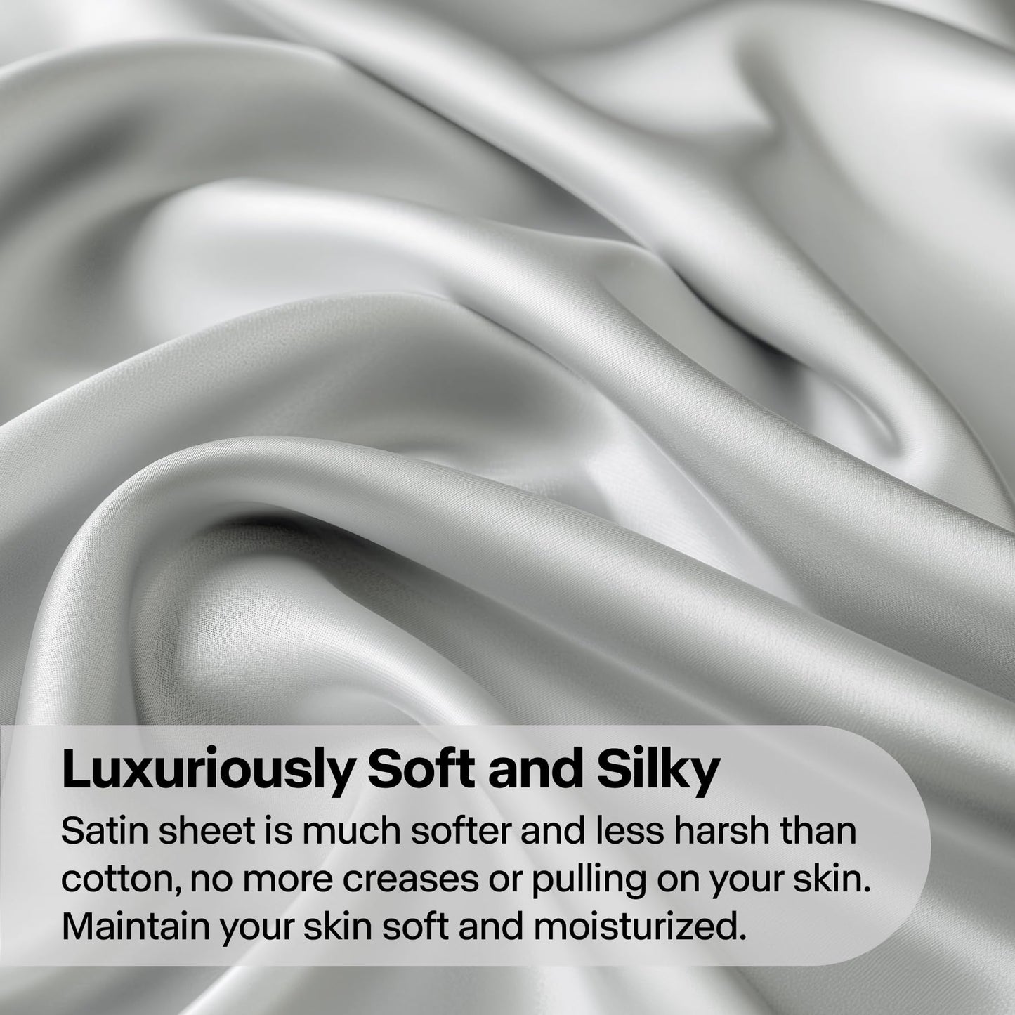 Cooling Ice Silk Fitted Sheet – Stay Cool All Night, Ultra-Soft Breathable Deep Pocket Bed Cover for Hot Sleepers