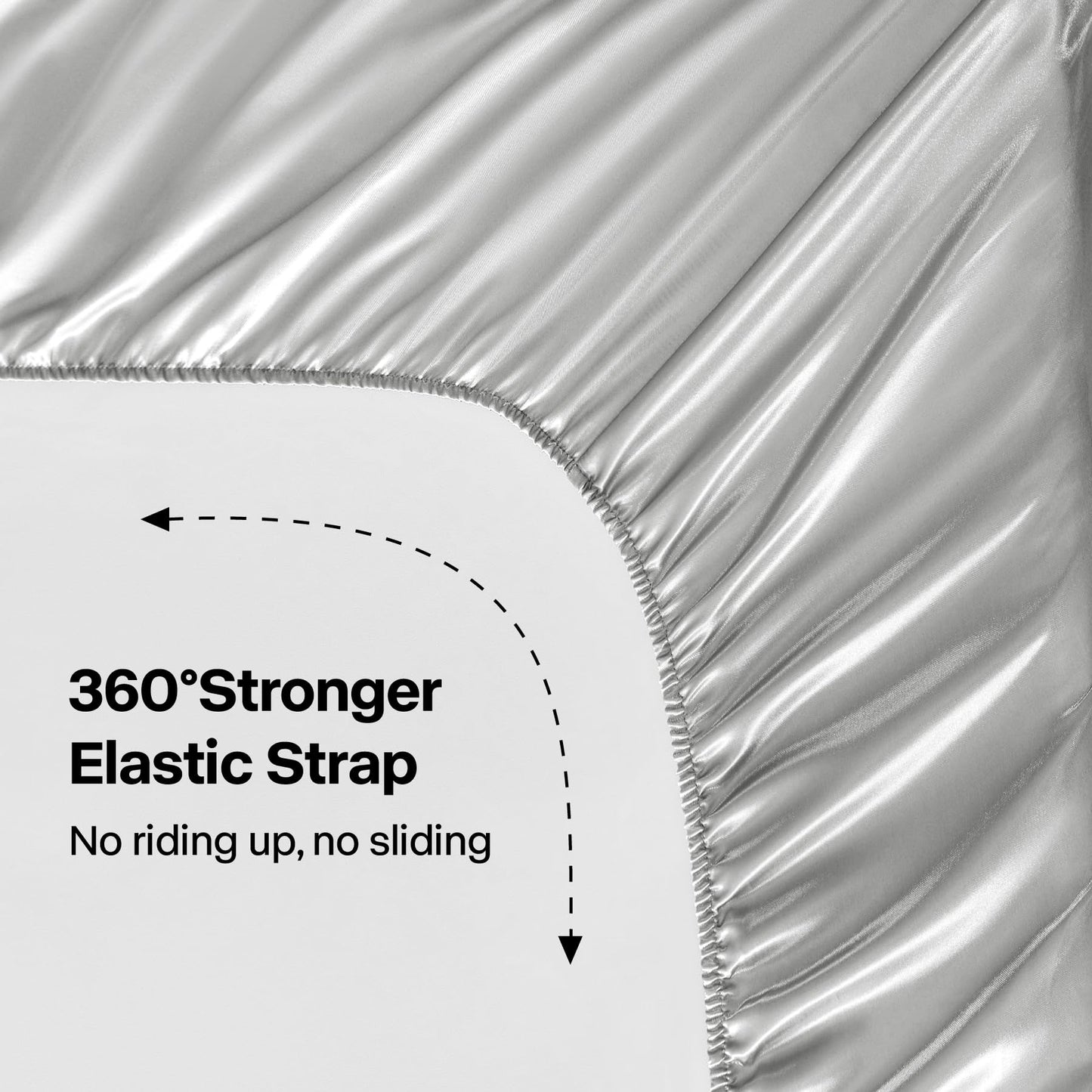 Cooling Ice Silk Fitted Sheet – Stay Cool All Night, Ultra-Soft Breathable Deep Pocket Bed Cover for Hot Sleepers