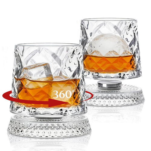 Spinning Whiskey Glass™ – Premium Rotating Bourbon & Scotch Tumbler