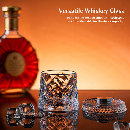 Spinning Whiskey Glass™ – Premium Rotating Bourbon & Scotch Tumbler