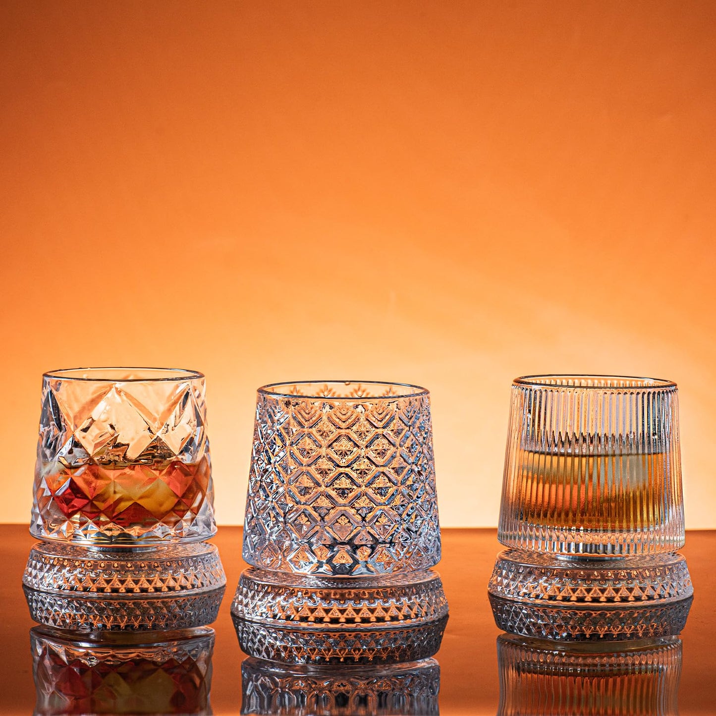 Spinning Whiskey Glass™ – Premium Rotating Bourbon & Scotch Tumbler