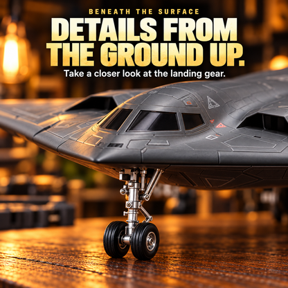 ✈️ Flying Wing Aircraft Model Kit 🔧 Graphite Gray Aviation Display