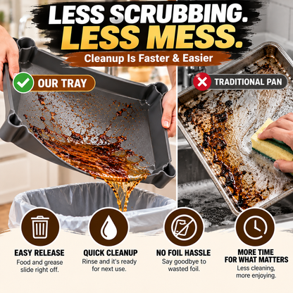 🔥Last Day 50%🔥Flexible Non-Stick Baking Tray – Easy Food Release, Less Mess & Effortless Cleanup 🍗
