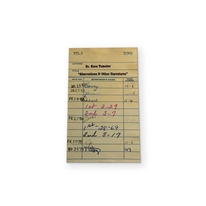 A LIBRARY CARD YOU CAN CLEAN YOUR GLASSES WITH