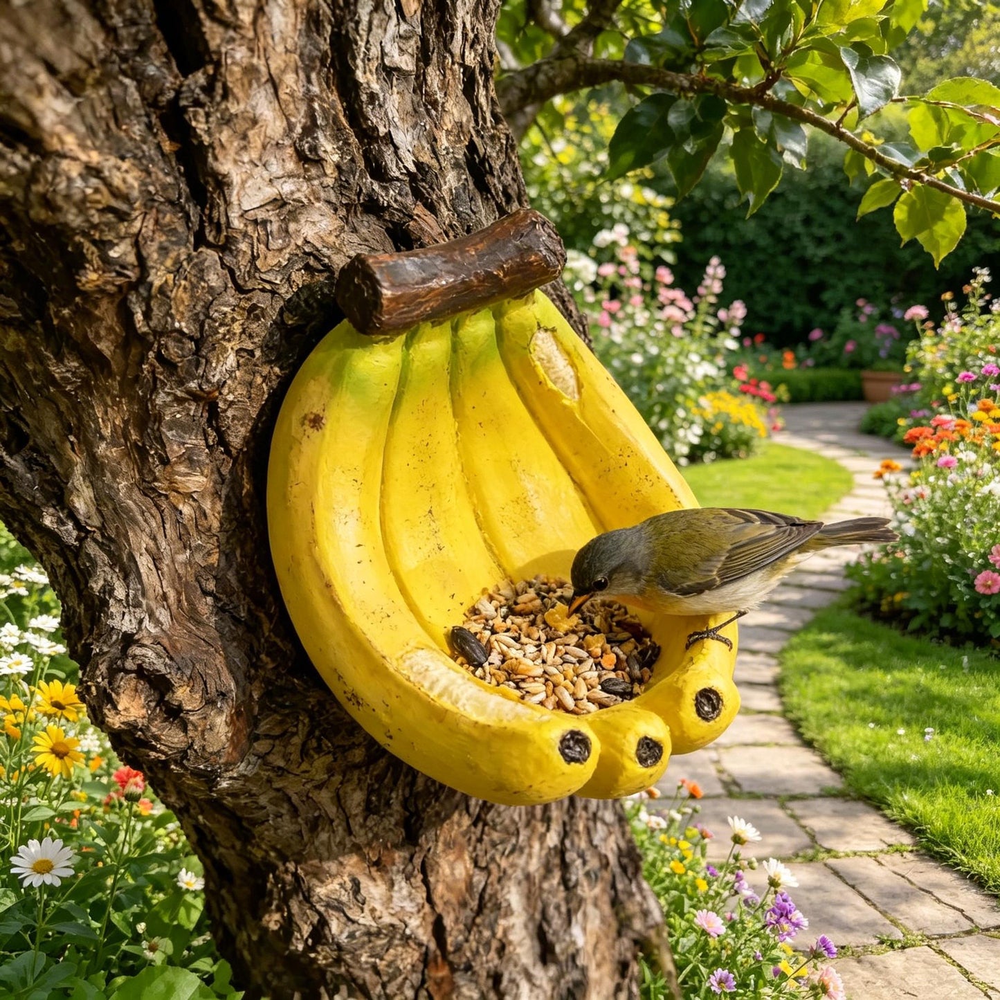 Funny Banana Bird Feeder – Unique Outdoor Garden Decor For Bird Lovers