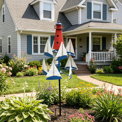 Turn Every Breeze Into a Coastal Escape 🌊⛵ — The Mesmerizing Wind Spinner That Makes Your Yard Impossible to Ignore