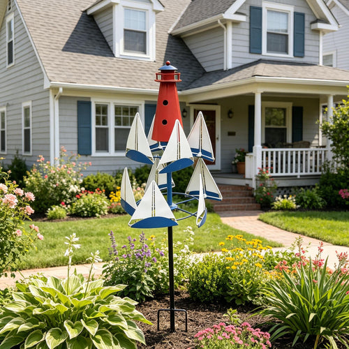 Turn Every Breeze Into a Coastal Escape 🌊⛵ — The Mesmerizing Wind Spinner That Makes Your Yard Impossible to Ignore