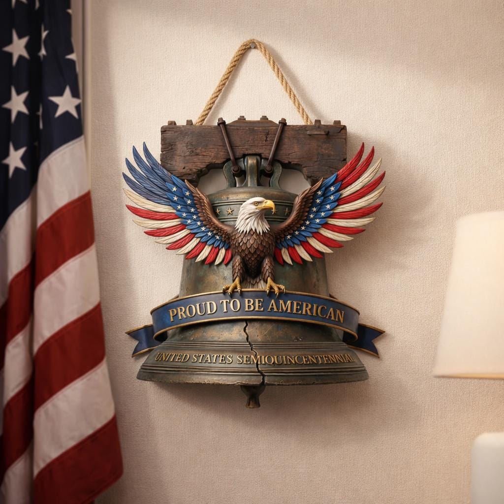 250 Years. One Nation. One Door That Says It Loud — “PROUD TO BE AMERICAN.”