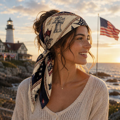 America 250™ Patriotic Satin Scarf – Celebrate 250 Years of Freedom in Style 🇺🇸