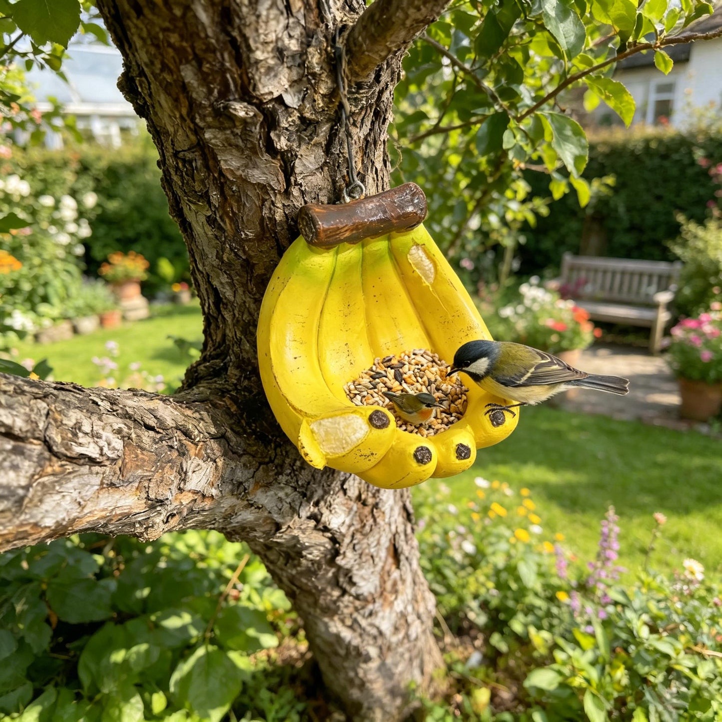 Funny Banana Bird Feeder – Unique Outdoor Garden Decor For Bird Lovers