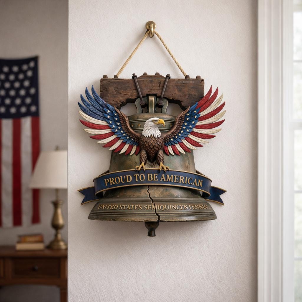 250 Years. One Nation. One Door That Says It Loud — “PROUD TO BE AMERICAN.”