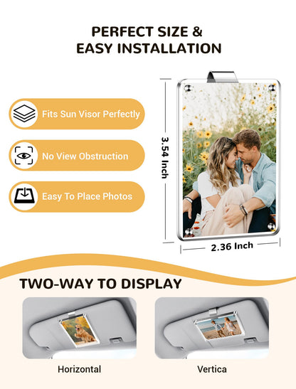 🚨 Never Lose Your Memories on the Road — 4 Pack Car Picture Holder
