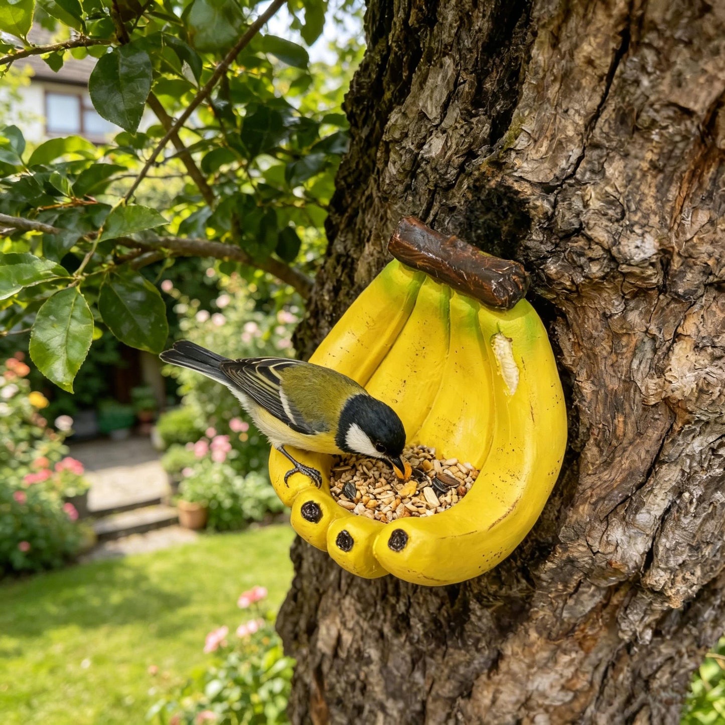 Funny Banana Bird Feeder – Unique Outdoor Garden Decor For Bird Lovers