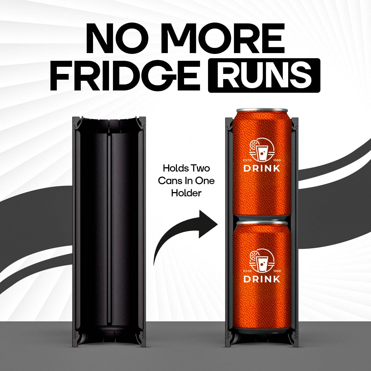Tactical Reload Double Can Holder 🍺💥 Dual Beer Stack Holder With Instant Eject Reload Action — Fits 2 Standard 12oz Cans